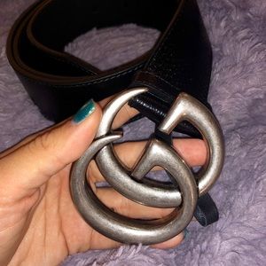 Black Leather Gucci Belt